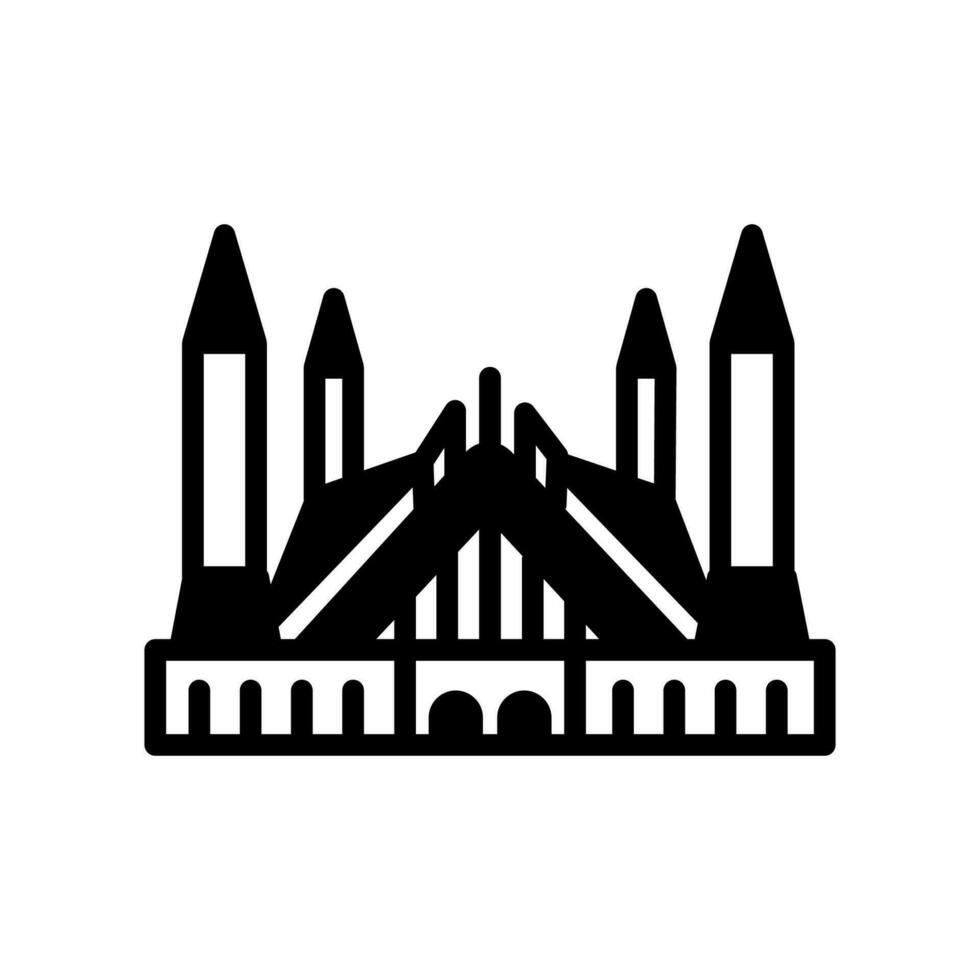 Faisal Mosque icon in vector. Illustration vector