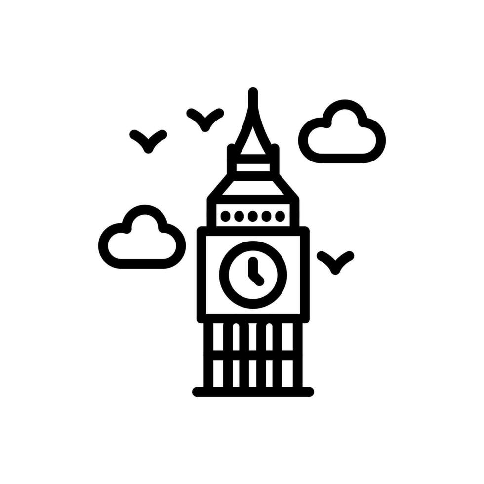 Big Ben icon in vector. Illustration vector