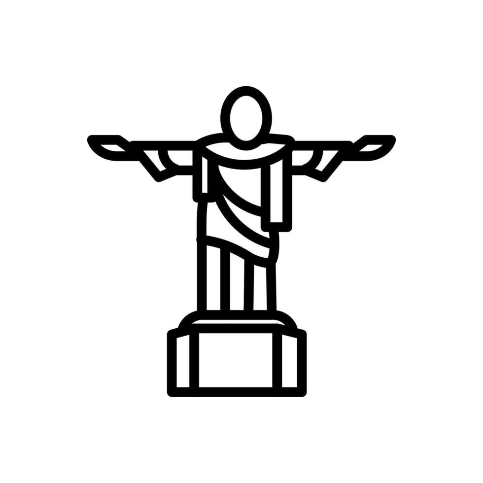 Christ the redeemer icon in vector. Illustration vector