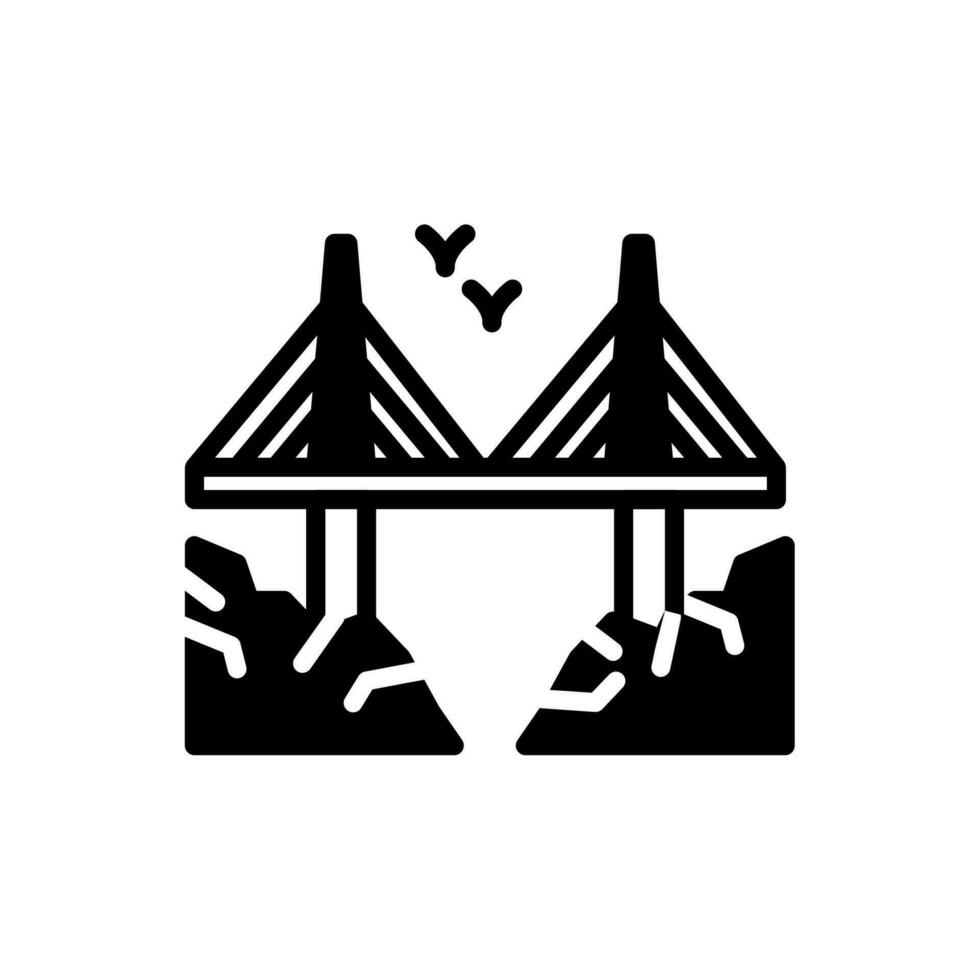 Millau Bridge icon in vector. Illustration vector