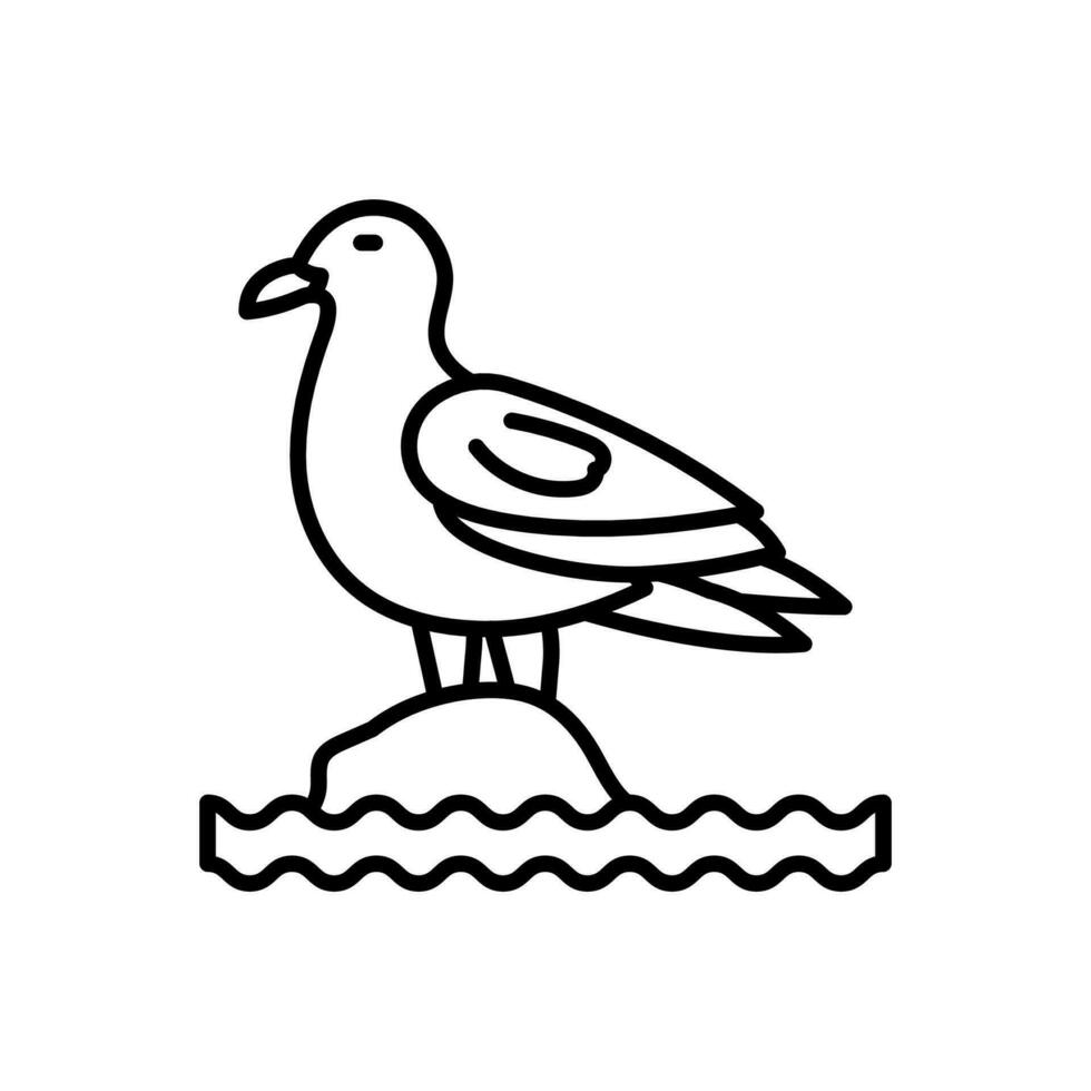 mar gaviota icono en vector. ilustración vector