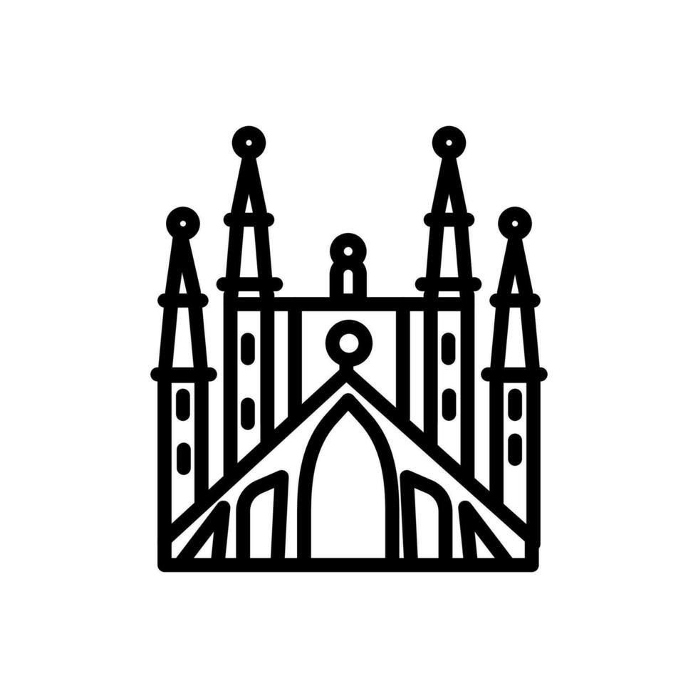 Sagrada Familia icon in vector. Illustration vector