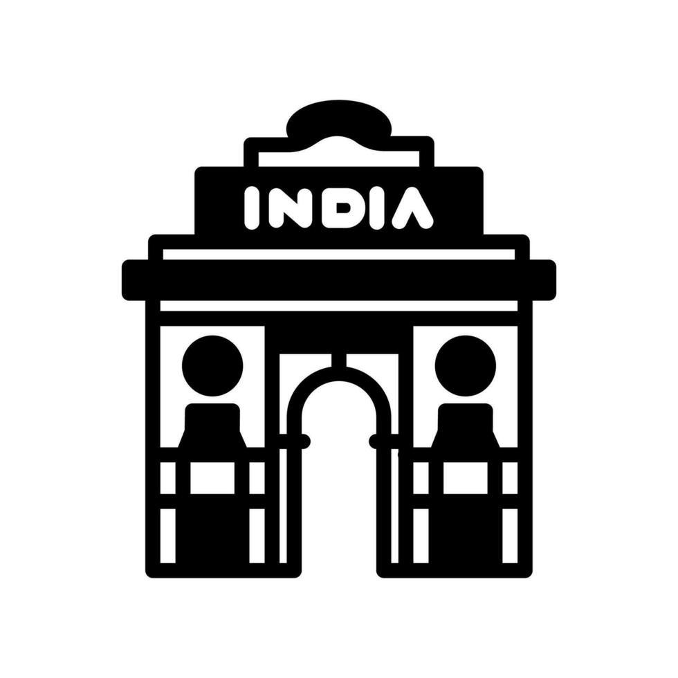 India portón icono en vector. ilustración vector