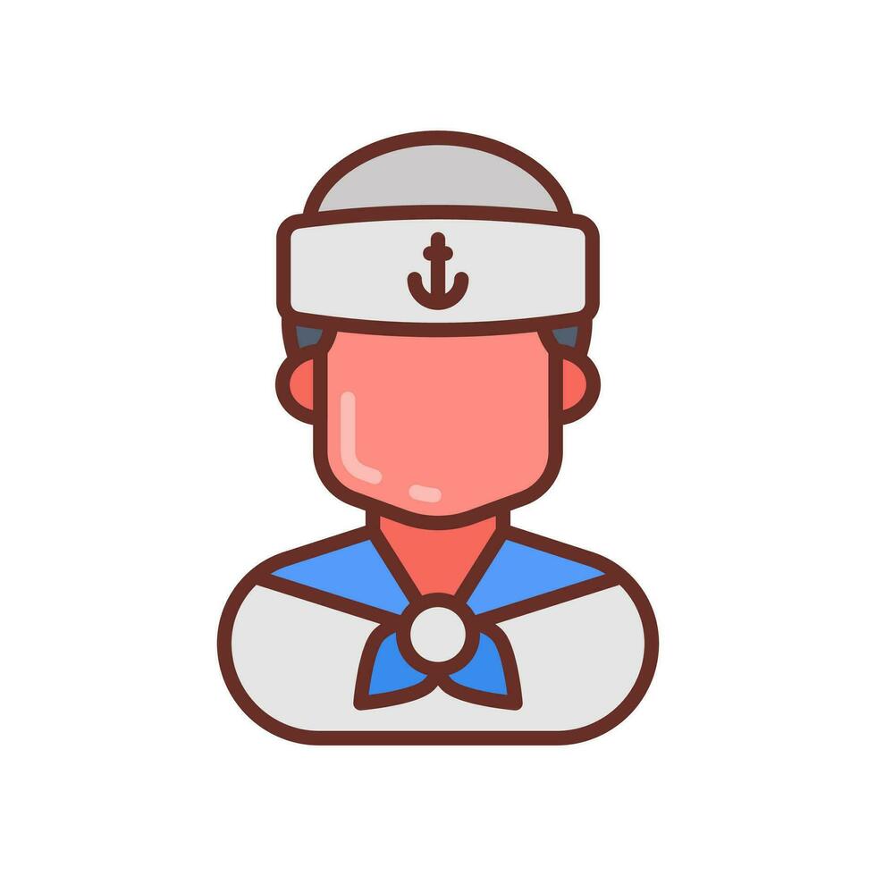 Sailor icon in vector. Illustration vector