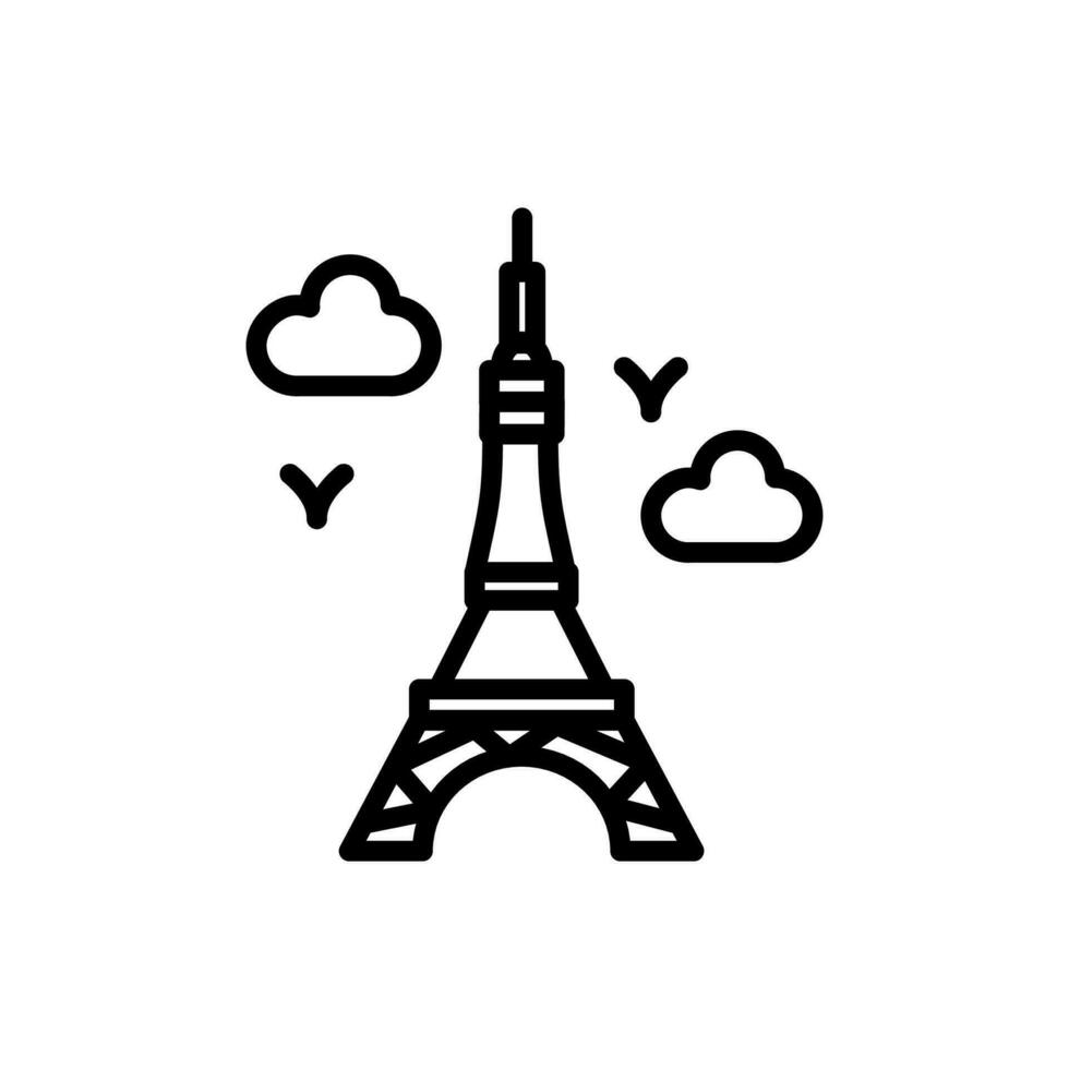 Tokyo Tower icon in vector. Illustration vector