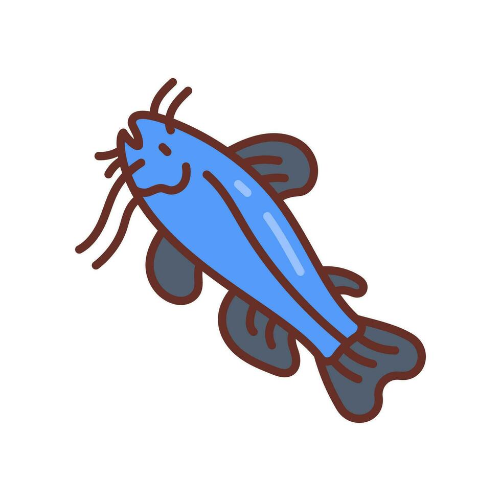 Catfish icon in vector. Illustration vector