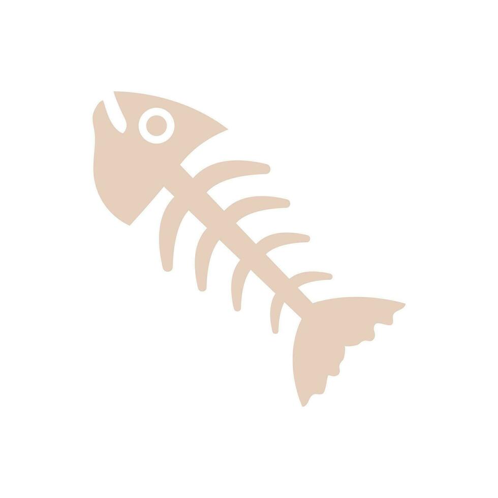 pescado esqueleto icono en vector. ilustración vector