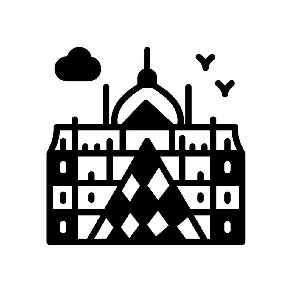 Louvre icon in vector. Illustration vector