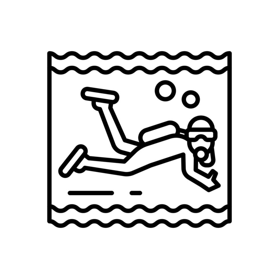 buceo icono en vector. ilustración vector