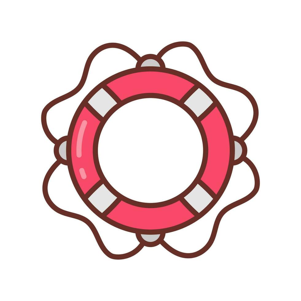 Lifebuoy icon in vector. Illustration vector