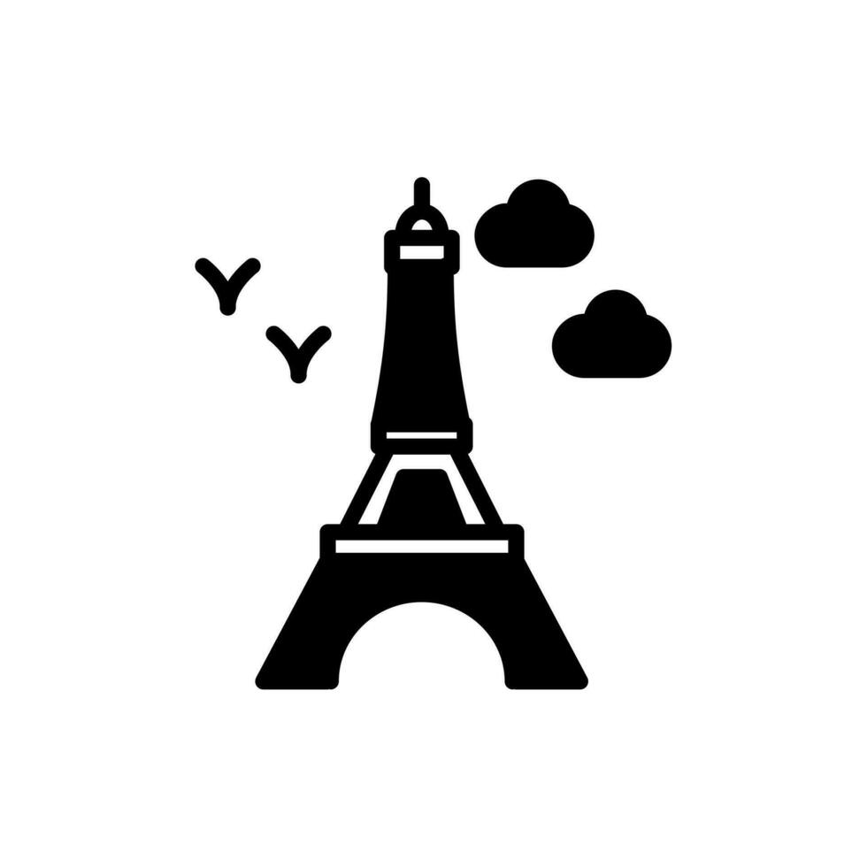 Eiffel Tower icon in vector. Illustration vector