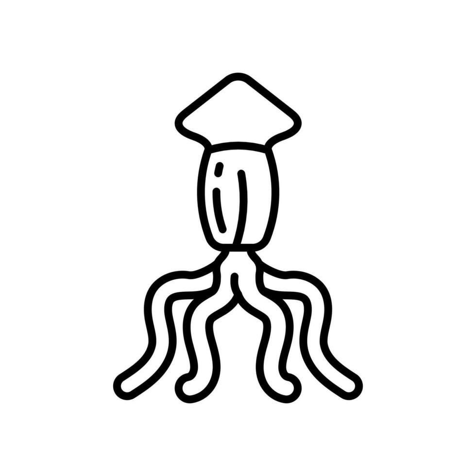 Squid icon in vector. Illustration vector