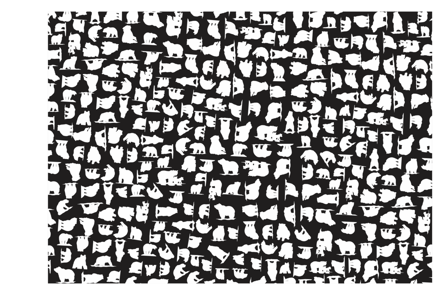 Bear Silhouette Pattern Background png