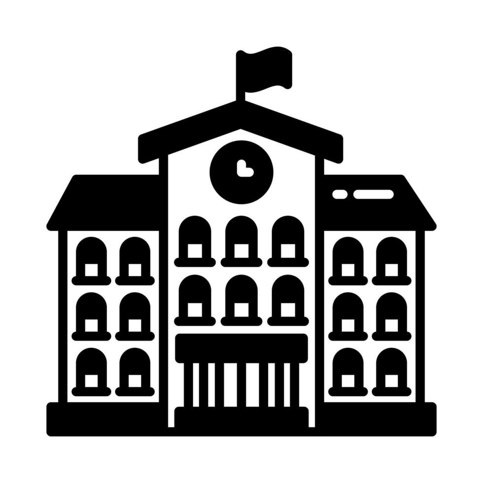 School icon in vector. Illustration vector