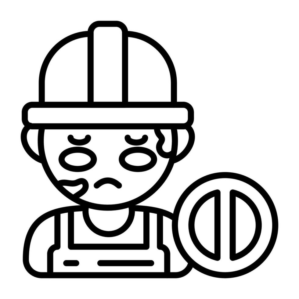 No Child Labor icon in vector. Illustration vector