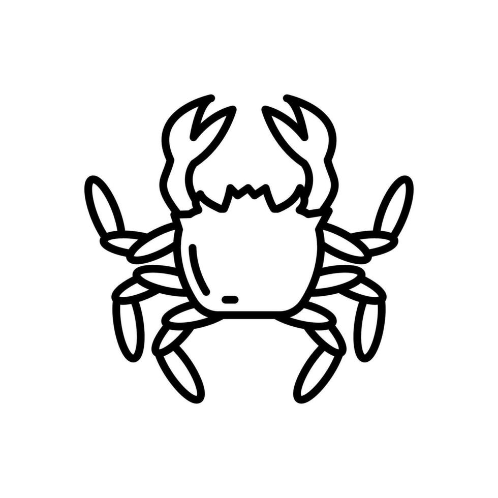 Crab icon in vector. Illustration vector