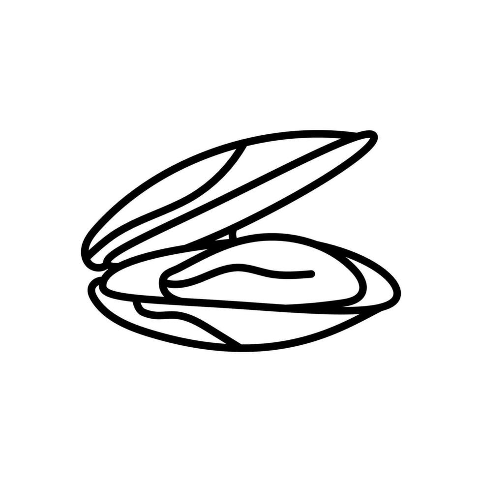 Mussel icon in vector. Illustration vector