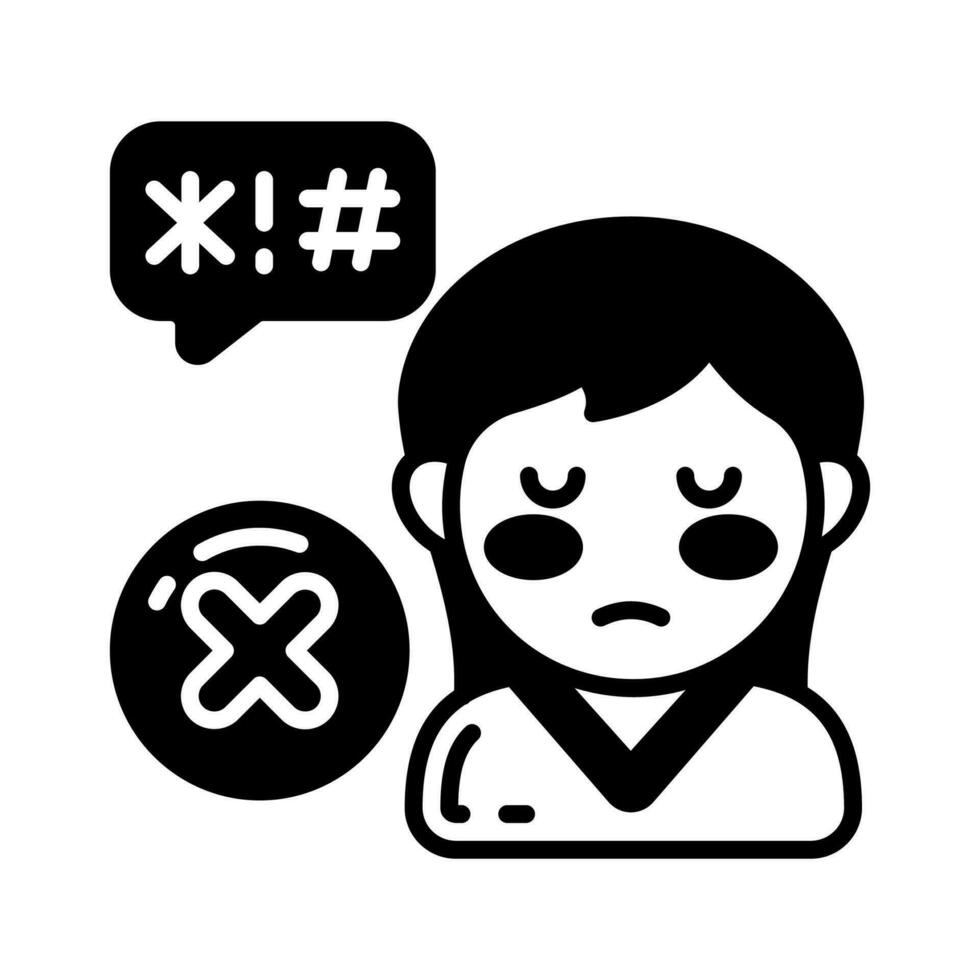 No Abuse icon in vector. Illustration vector