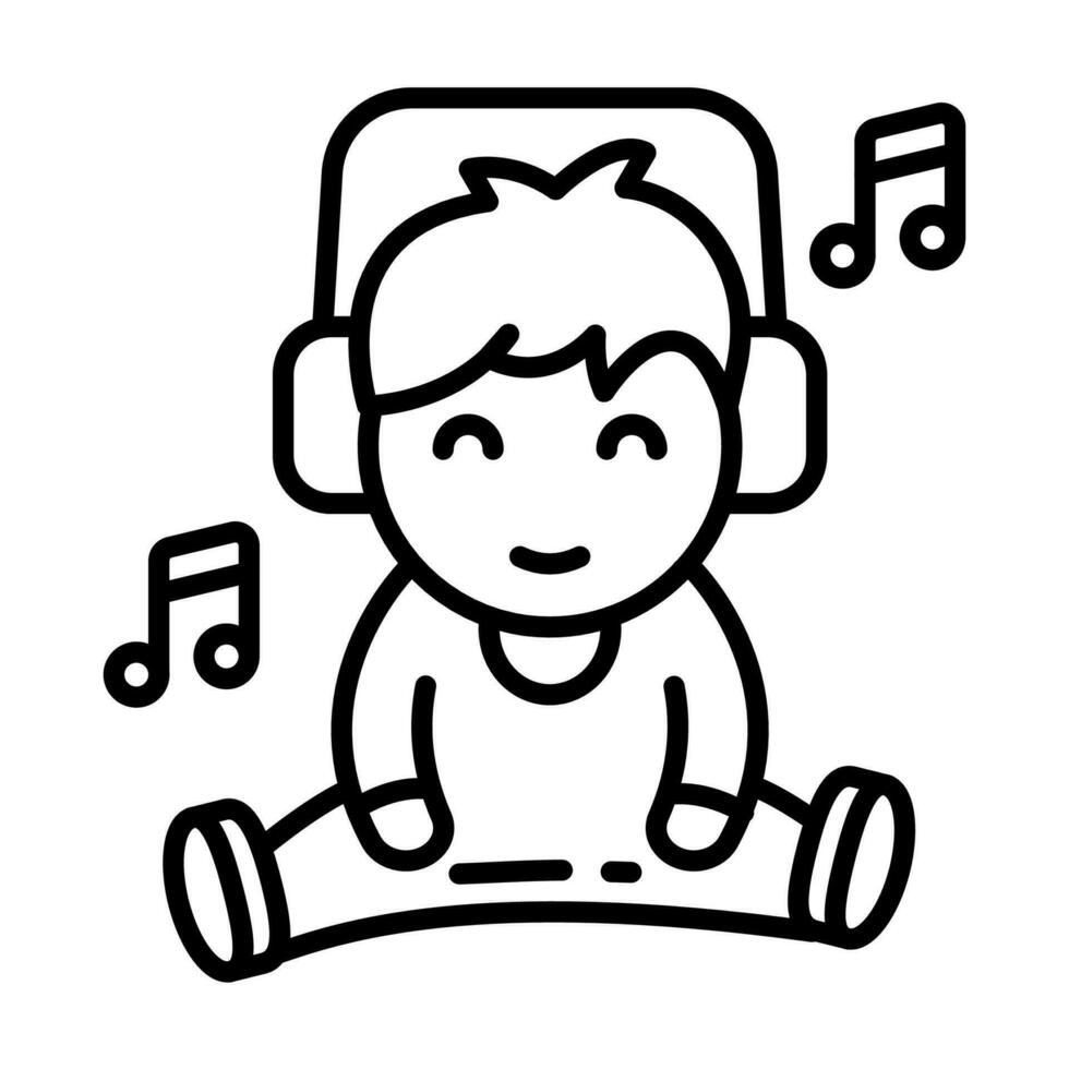 Music icon in vector. Illustration vector