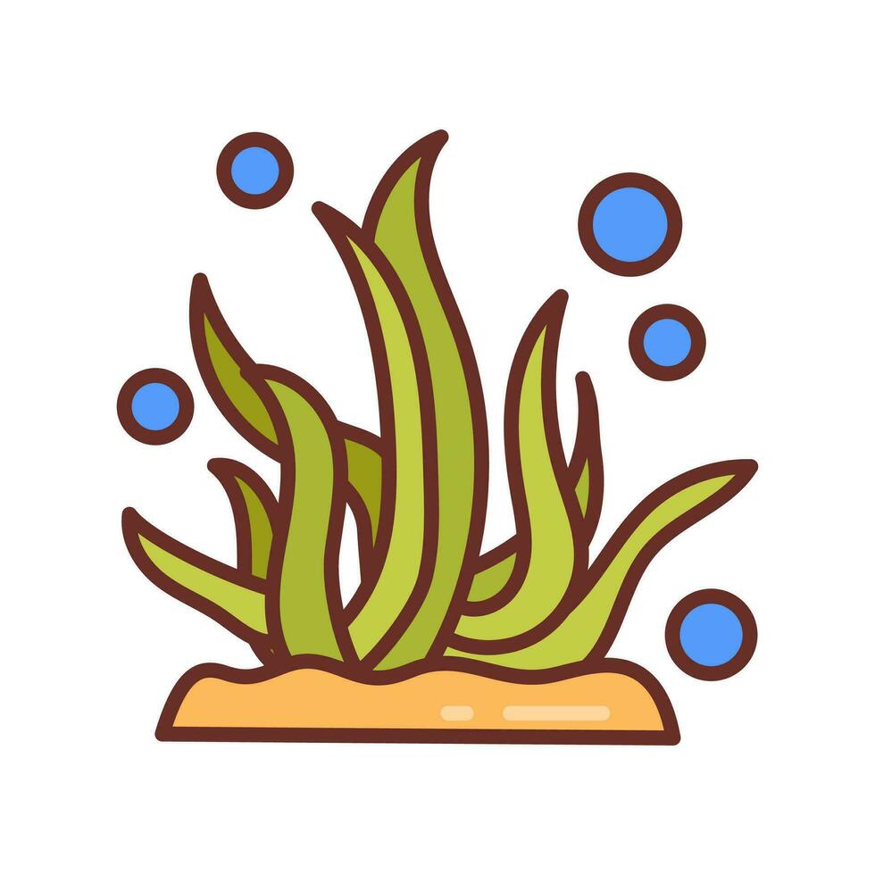 Seaweed icon in vector. Illustration vector