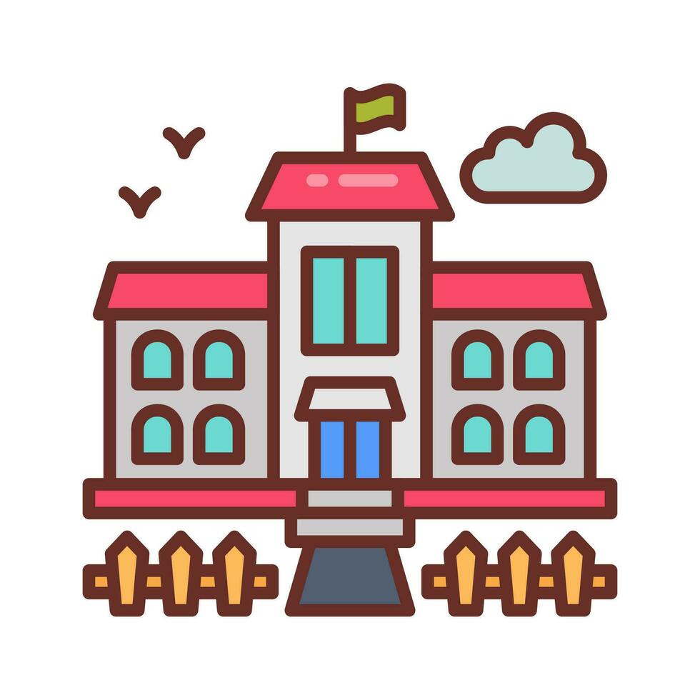 Kindergarten icon in vector. Illustration vector