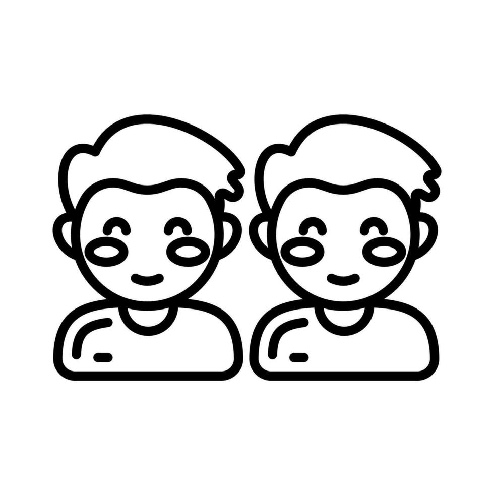 Twins icon in vector. Illustration vector