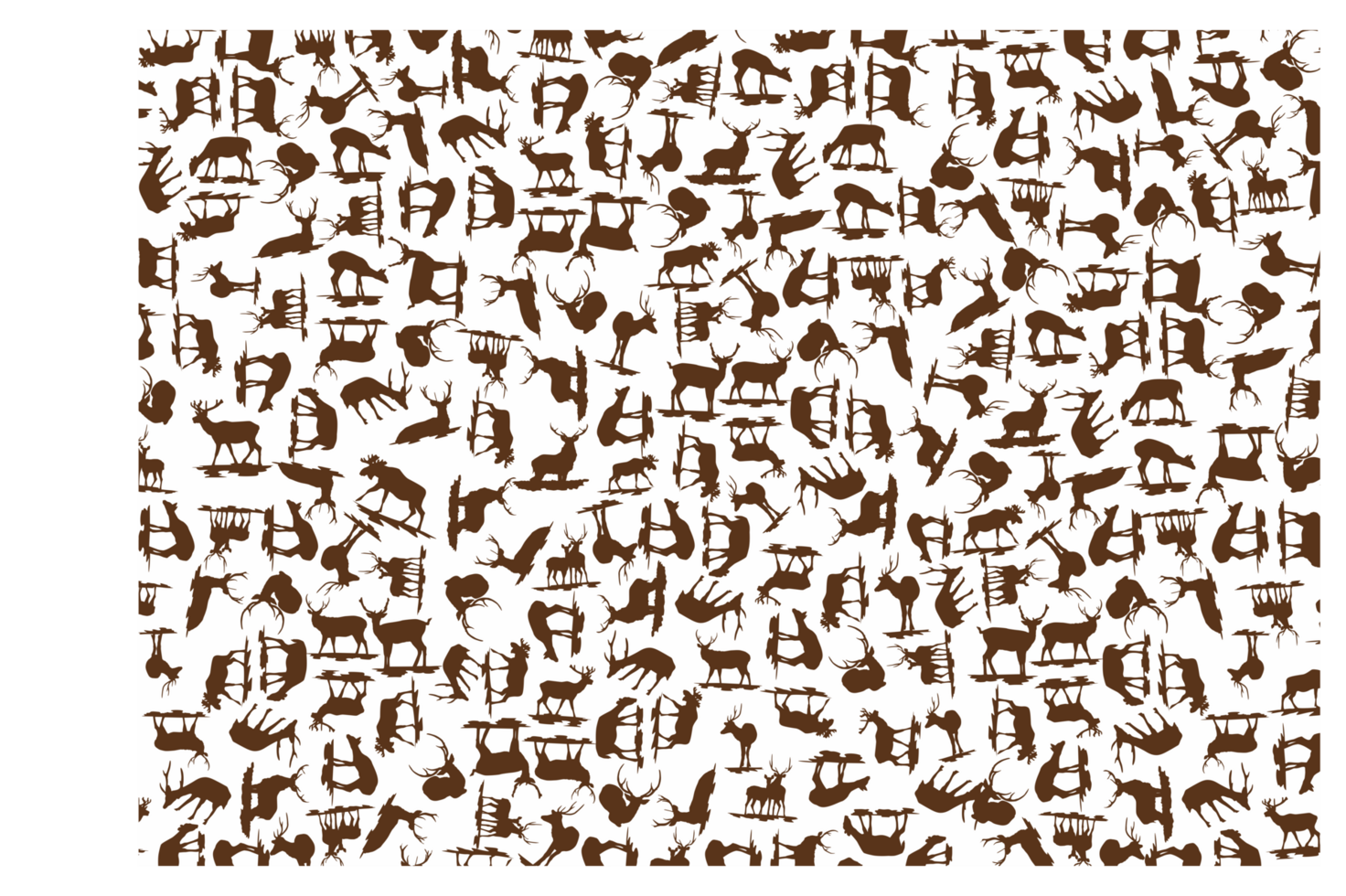 Deer Silhouette Pattern Background png