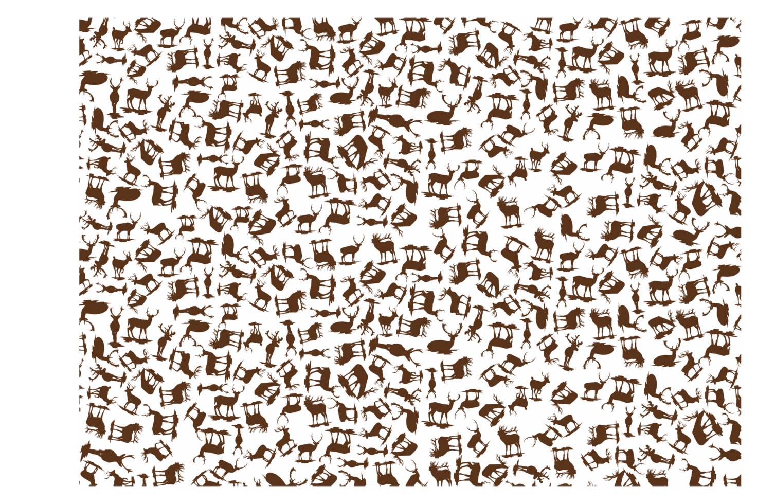 Deer Silhouette Pattern Background png