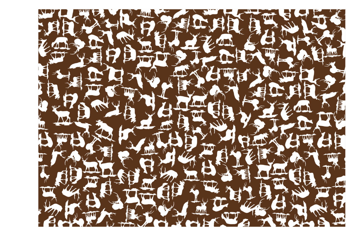 Deer Silhouette Pattern Background png