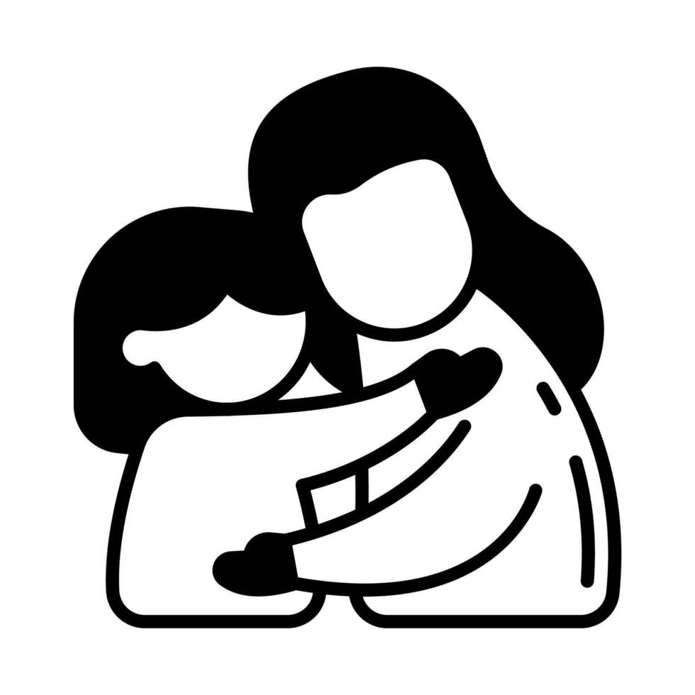 Hug icon in vector. Illustration vector