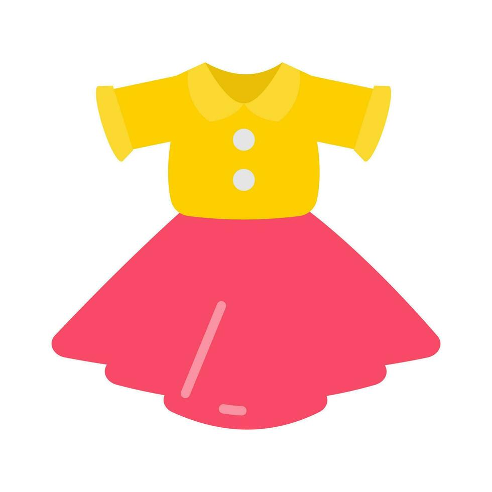Girl Dress icon in vector. Illustration vector