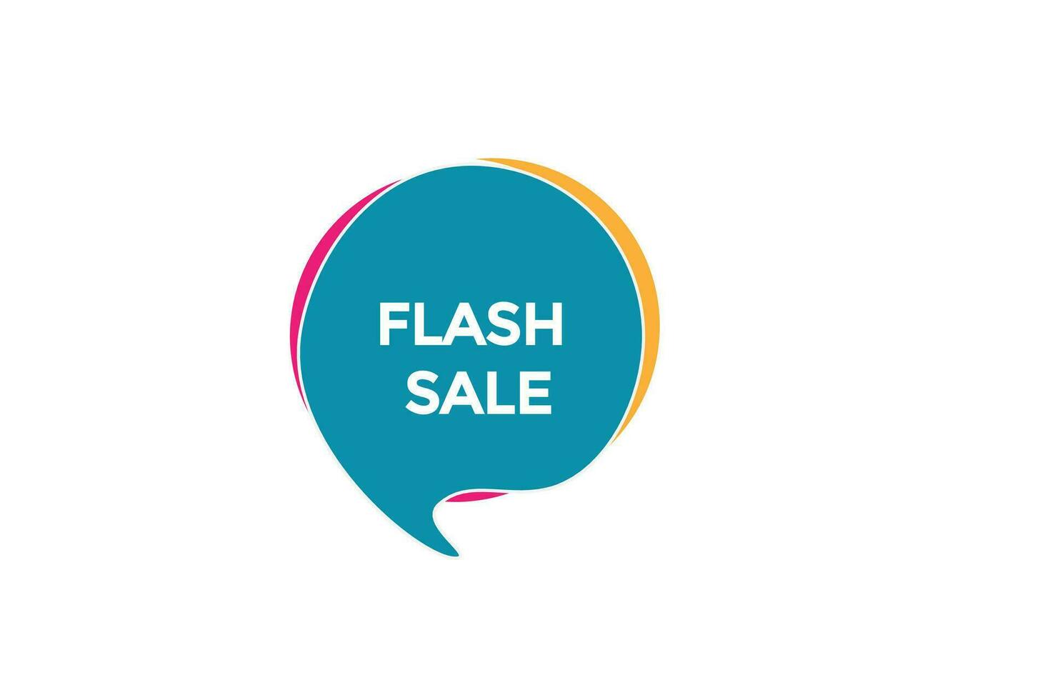 new flash sale website, click button, level, sign, speech, bubble  banner, vector