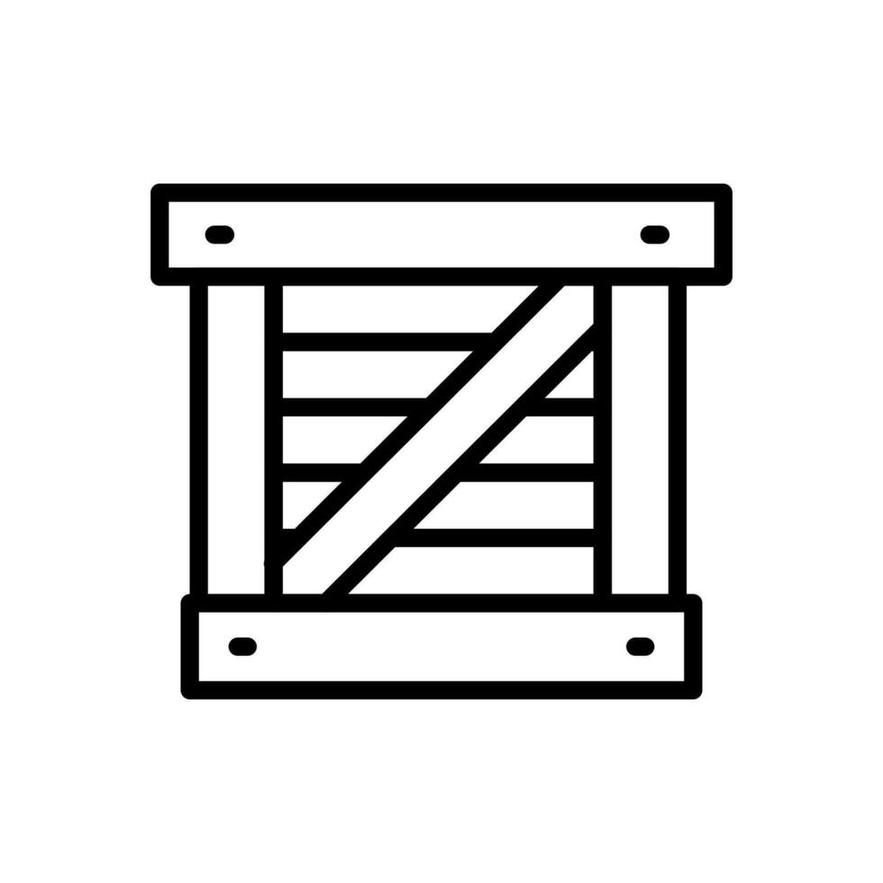 Wooden Box Icon in vector. illustration vector