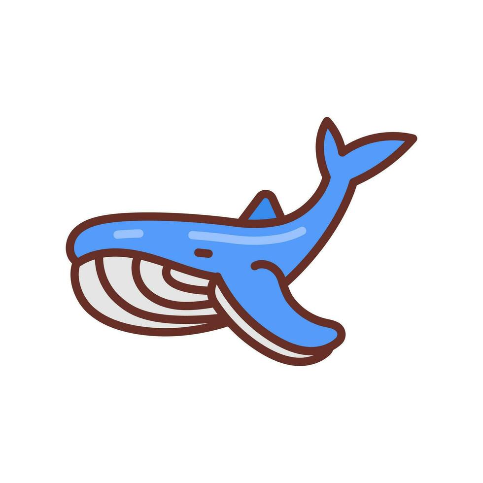 Whale icon in vector. Illustration vector