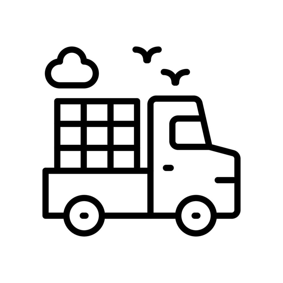 carga camioneta icono en vector. ilustración vector