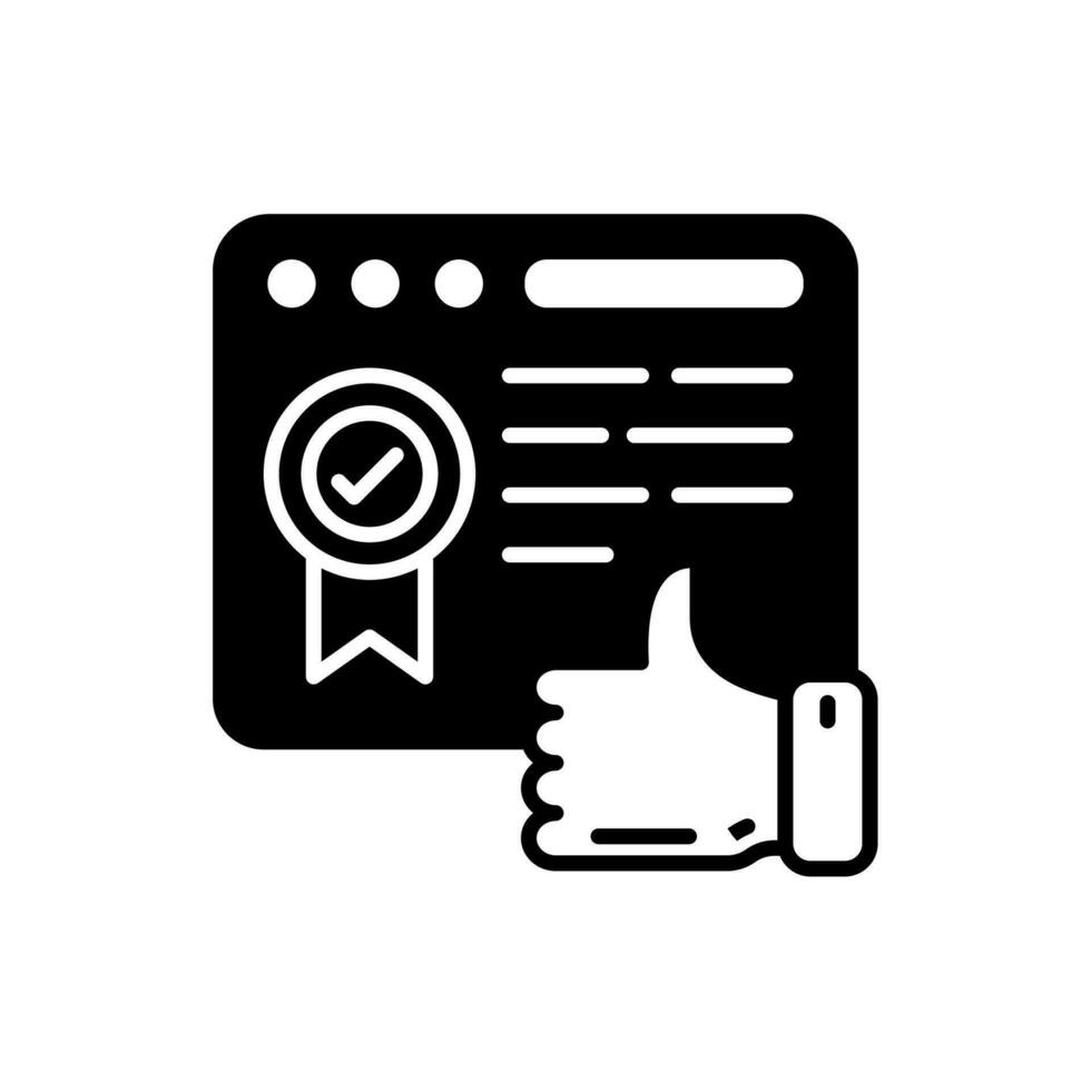 Quality icon in vector. Illustration vector