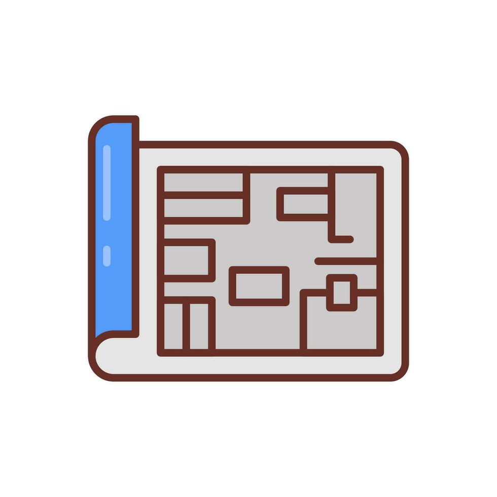 Museum Map icon in vector. Illustration vector