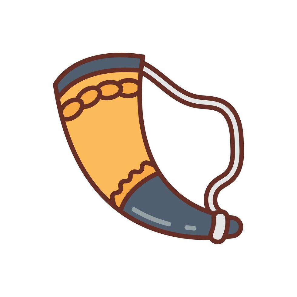 Horn icon in vector. Illustration vector