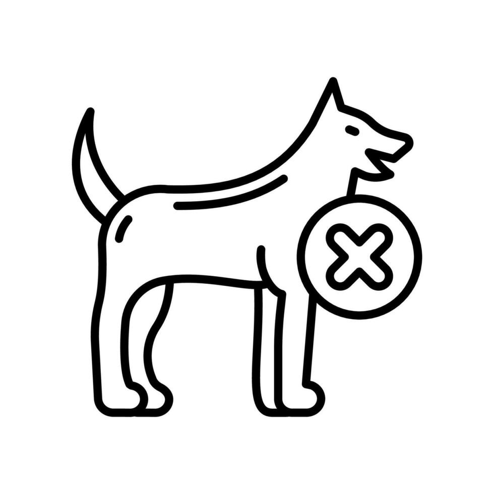 No mascotas icono en vector. ilustración vector