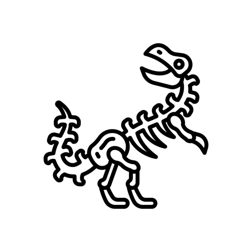 dinosaurio esqueleto icono en vector. ilustración vector