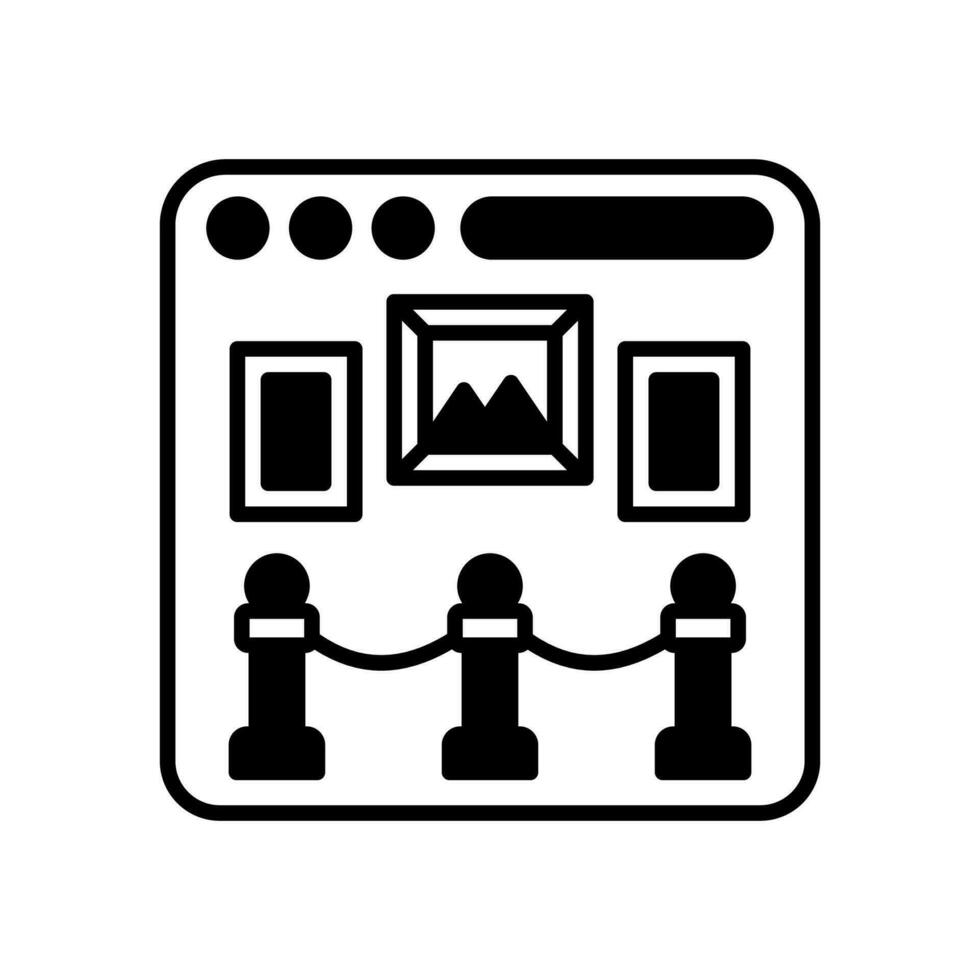 Online Museum icon in vector. Illustration vector