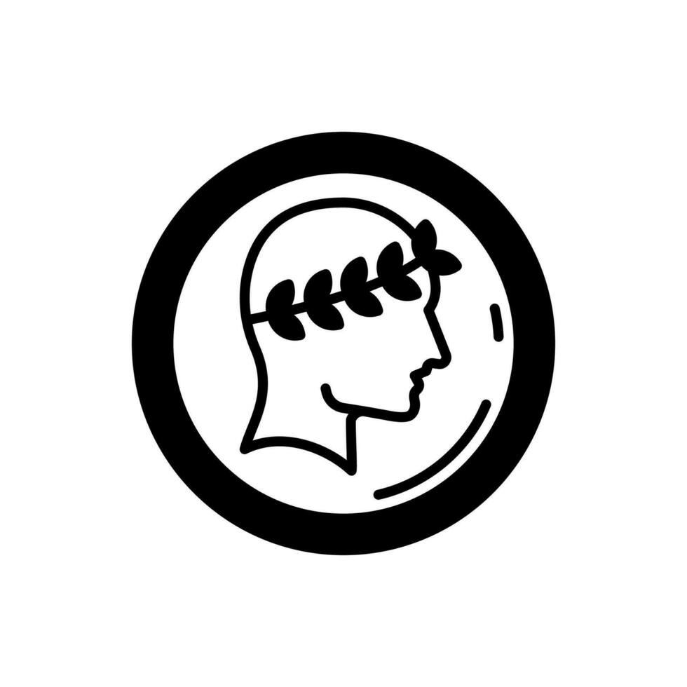 Coin icon in vector. Illustration vector