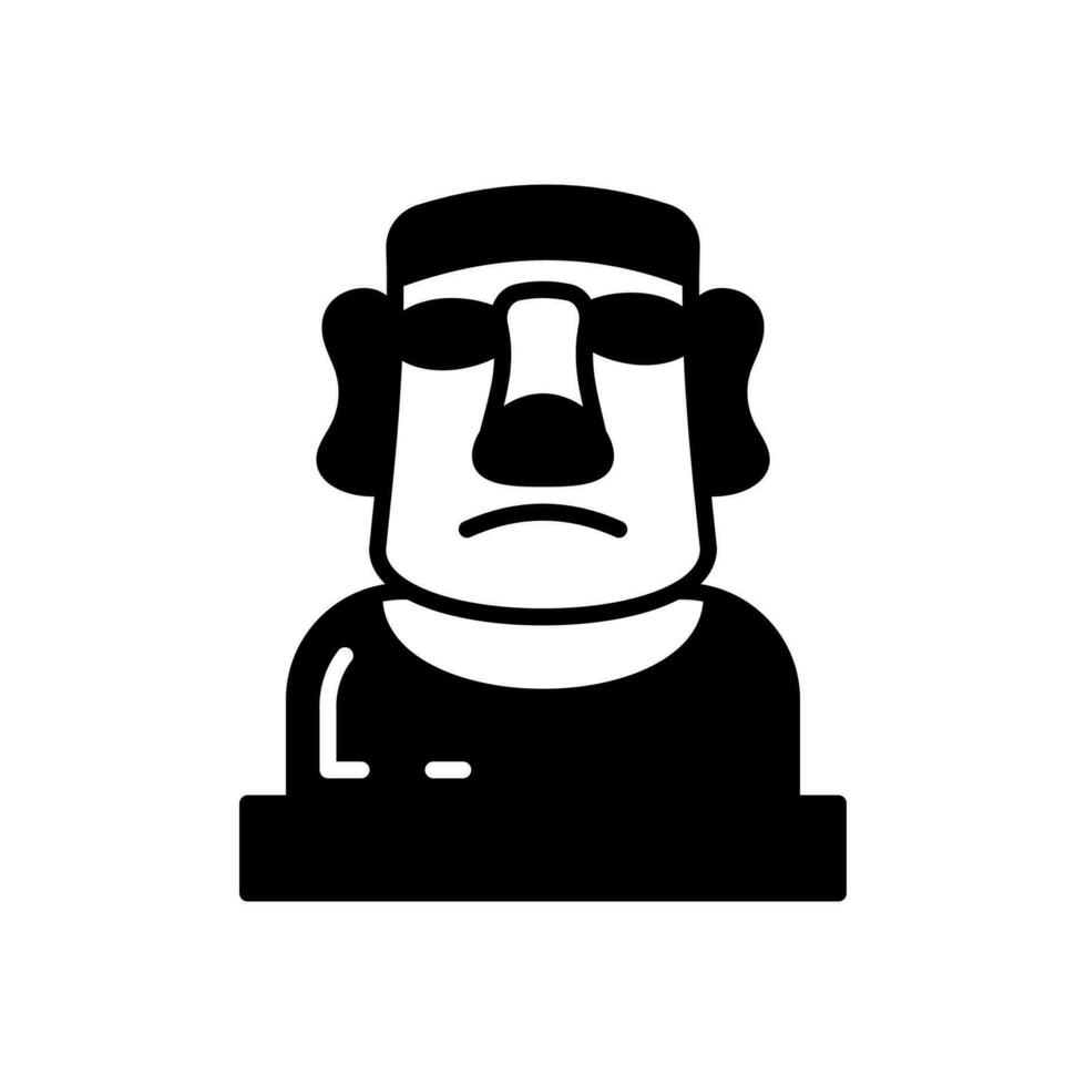 Moai icon in vector. Illustration vector