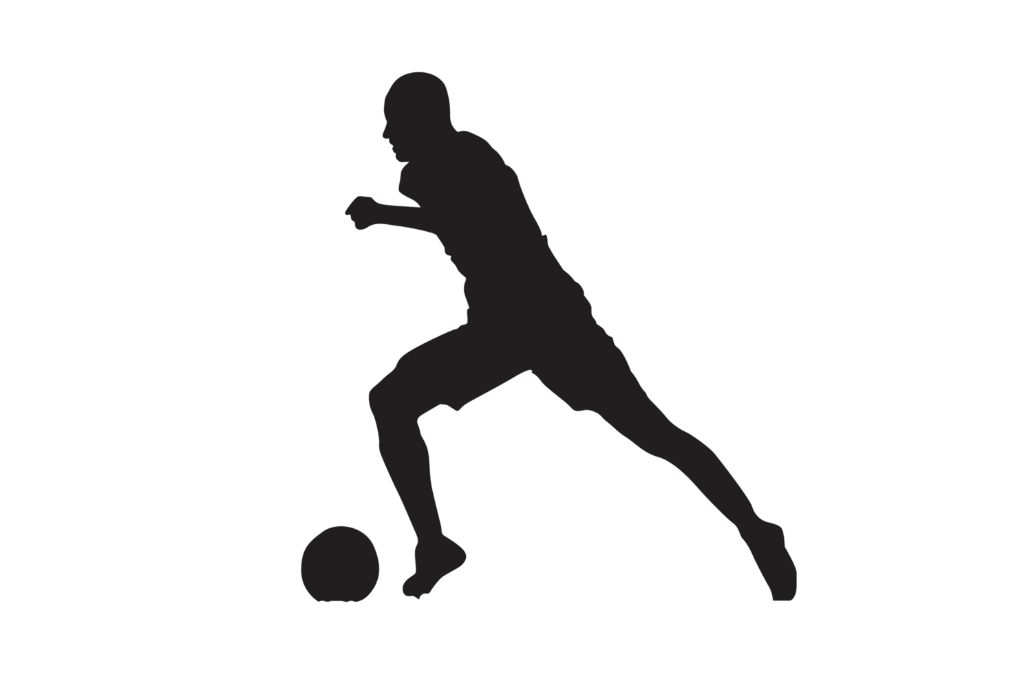 Pose of Football Player - Soccer Player Silhouette Pattern Background png