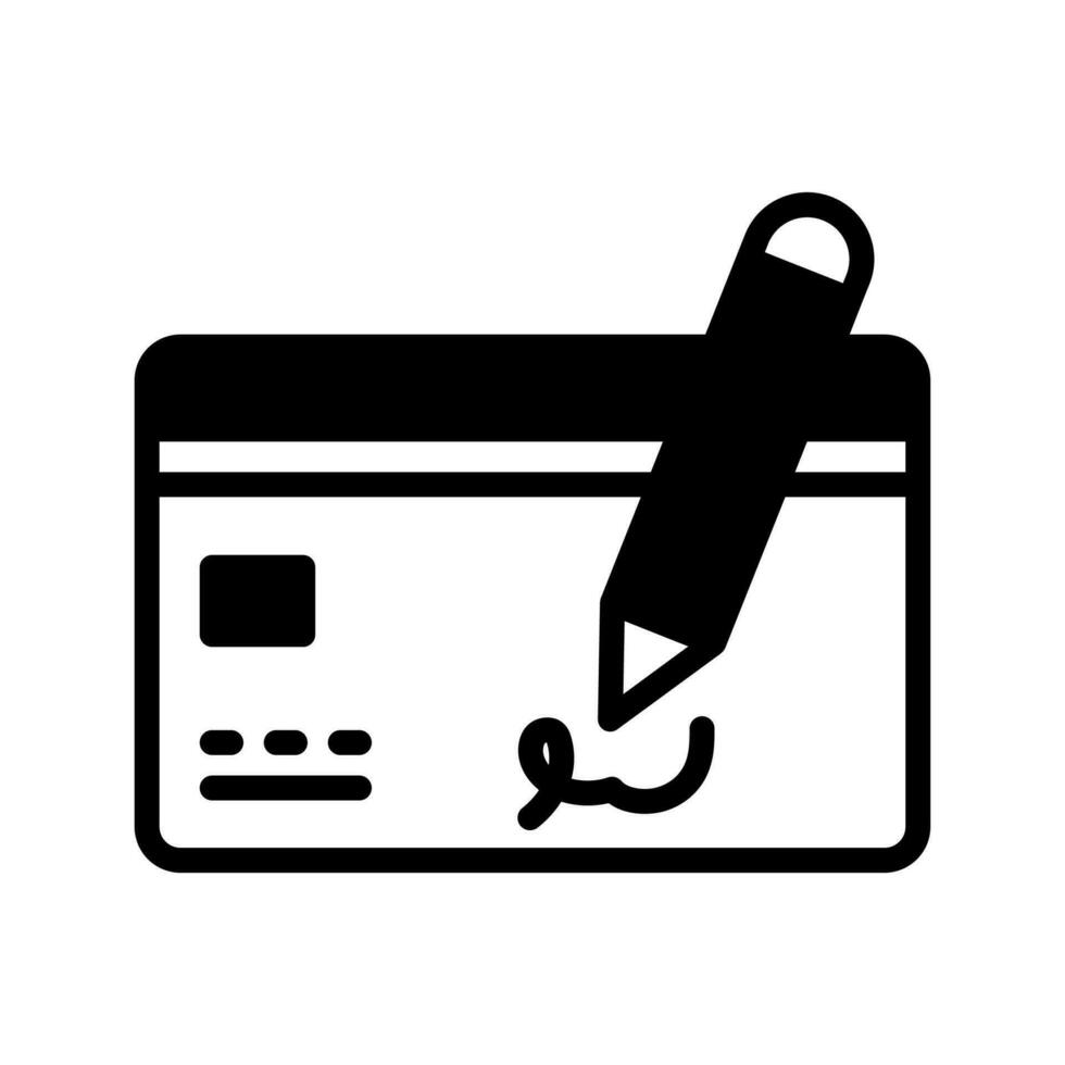 firma tarjeta icono en vector. ilustración vector