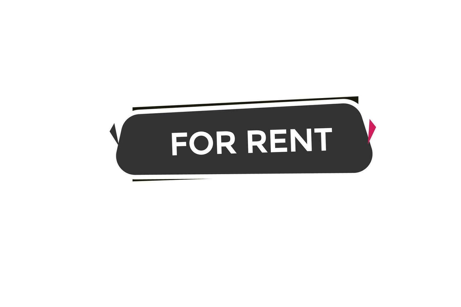 new for rent website, click button, level, sign, speech, bubble  banner, vector