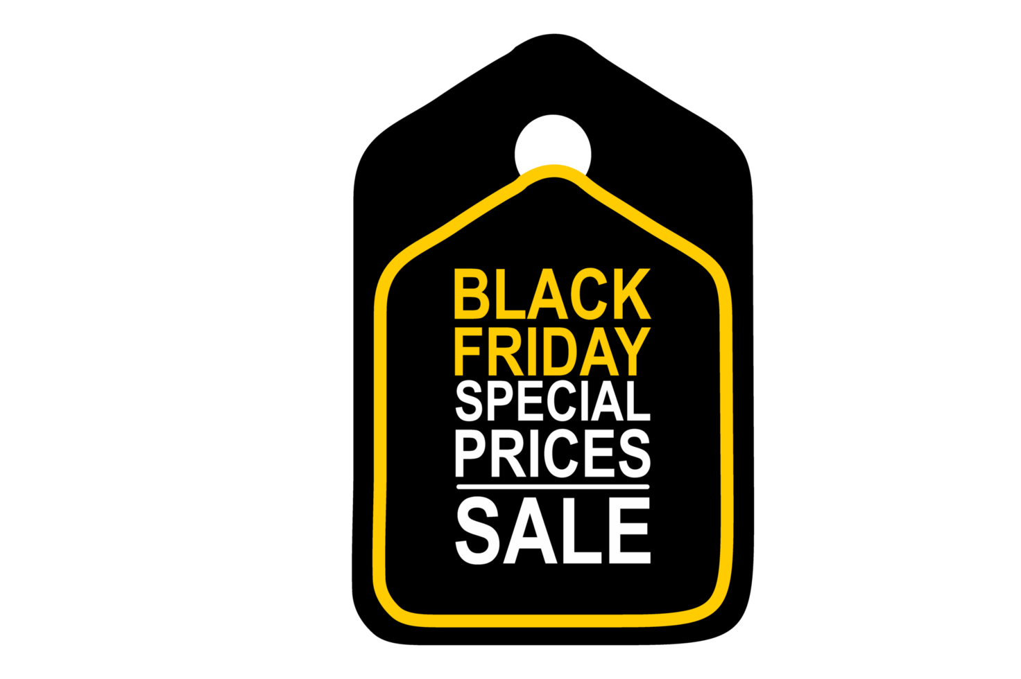 Black Friday tags or labels with a transparent background png