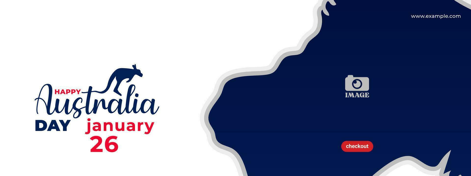 Happy Australia day. Greeting illustration vector design template for background, banner, advertising.
