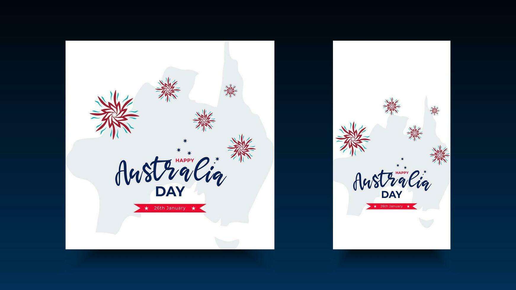 Happy Australia day. Greeting illustration vector design template for background, banner, social media, advertising.