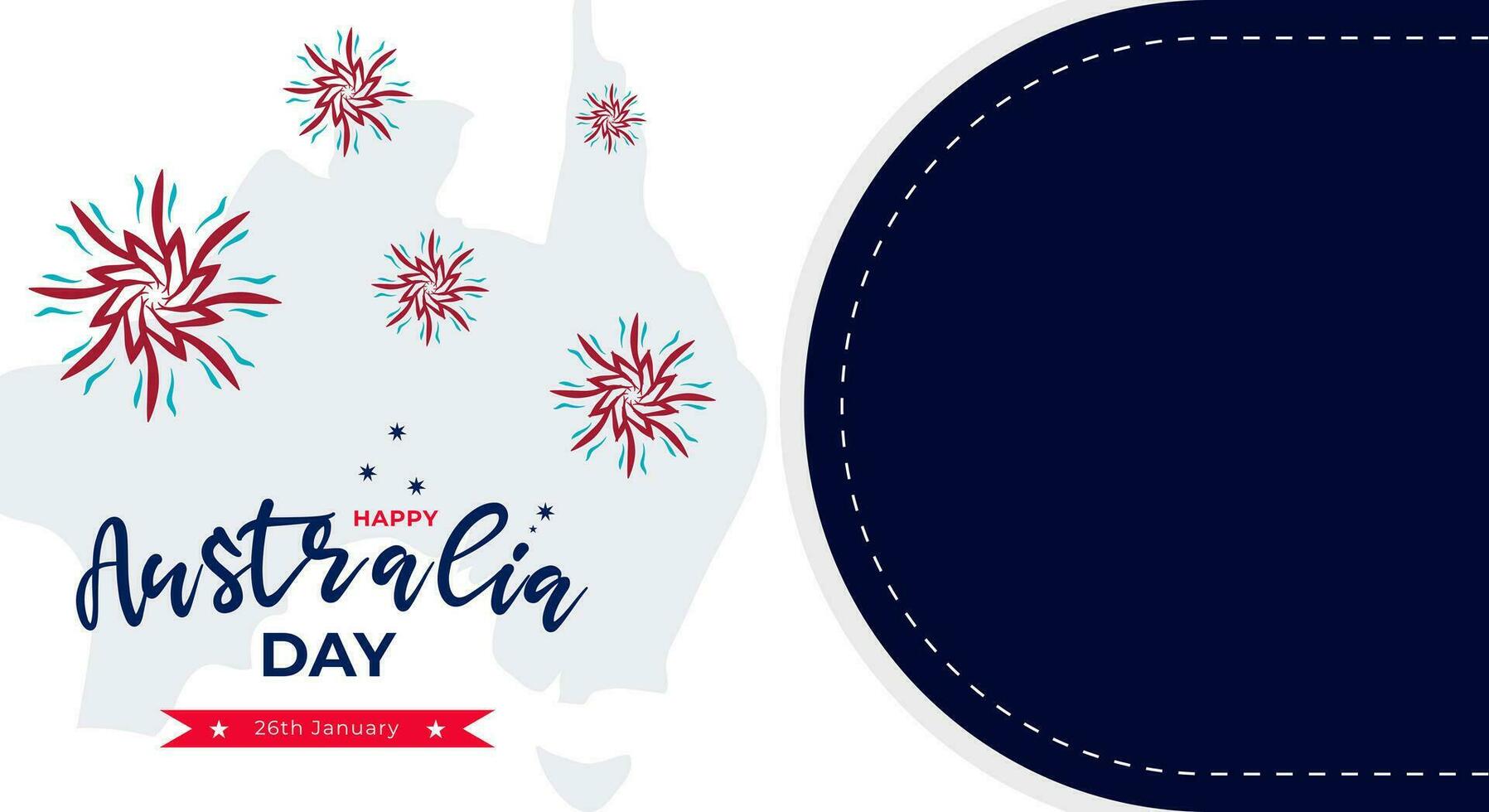 Happy Australia day. Greeting illustration vector design template for background, banner, advertising.